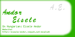 andor eisele business card